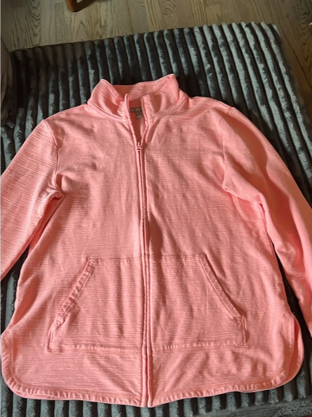 Talbots Pink Full-Zip Utility Jacket - Picture 4 of 6